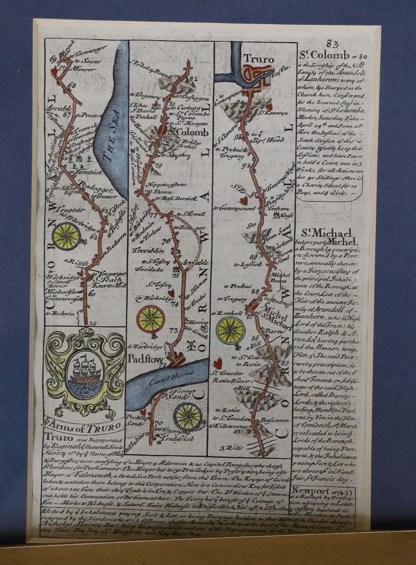 A selection of seven early maps, to include Exeter, Frankfurt, etc.
